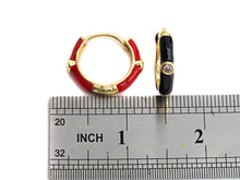 Load image into Gallery viewer, Colorful Enamel Round Latch Back Earrings, Sku#J158