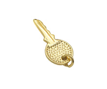 Load image into Gallery viewer, 18K Gold Key Shape Pendant, Gold Charm, SKU#FH162