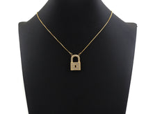 Load image into Gallery viewer, CZ Micro Pave Lock Shape Pendant, Dainty Gold Silver Lock Charm,Necklace Bracelet Charm Pendant, 16x26mm,Sku#F1256