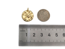Load image into Gallery viewer, Pave Multi Stars Hammered Coin Pendant/Charm, Sku#L403