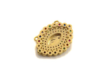 Load image into Gallery viewer, Enamel Colorful Evil Eye Rainbow CZ Pendant,CZ Micro Pave Oil Drop pendant,Enamel CZ pave Jewelry, 21x29mm, sku#F1072