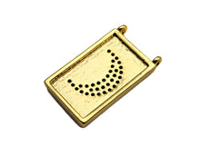 Load image into Gallery viewer, Colorful CZ Micro Pave Heart Cross Star On Rectangle Charms, Dainty Charms Pendant, Rectangle Necklace Pendant, 12x21mm, Sku#F1345