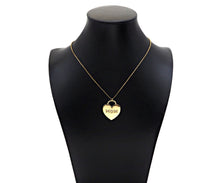 Load image into Gallery viewer, CZ Micro Pave Mom Word On Heart Lock Shape Pendant,18K Gold Filled Charm, DIY Mother's Day Necklace Bracelet Charm Pendant,25x28mm,Sku#LD131