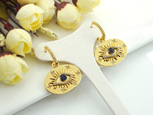 Load image into Gallery viewer, CZ Evil Eye Huggie Earrings, Sku#J236