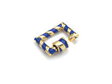 Load image into Gallery viewer, Colorful Enamel Pave Rectangle Shape Clasp, Carabiner Clasp, 15x19mm, sku#H249