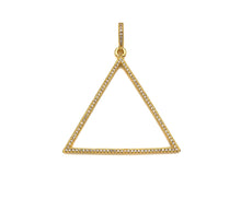 Load image into Gallery viewer, CZ Micro Pave Triangle Shape Pendant/Charm, sku#F1367C
