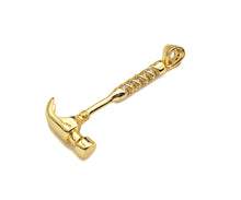 Load image into Gallery viewer, 18K Gold Hammer Shape Pendant, Necklace Bracelet Charm Pendant,15x40mm,Sku#FH163