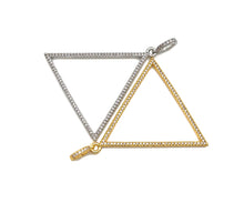 Load image into Gallery viewer, CZ Micro Pave Triangle Shape Pendant/Charm, sku#F1367C