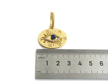 Load image into Gallery viewer, CZ Evil Eye Huggie Earrings, Sku#J236