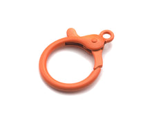 Load image into Gallery viewer, Colorful Enamel Round Lobster Claw Spring Clasp, Easy open Spring Gate, Enamel Clasp, Large Enamel Lobster Claw, 28x40mm, Sku#H317