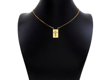 Load image into Gallery viewer, CZ Micro Pave Cresent Heart Star Cross On Rectangle Charms, Dainty Gold Charms Pendant, Rectangle Necklace Pendant, 12x21mm, Sku#F1346