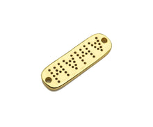 Load image into Gallery viewer, CZ Micro Pave MAMA Word On Long Bar Shape Connector, 18K Gold Filled Charm, Mother's Day Necklace Connector,9x27mm,Sku#LD133