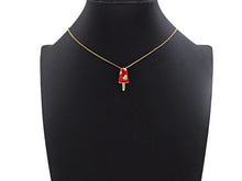 Load image into Gallery viewer, Micro Pave Enamel Heart On Enamel Ice Cream Charm, Red Black, Lollipop Charm, Colorful Enamel Pendant, 11x25mm, sku#LK166