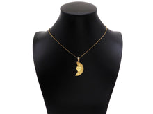 Load image into Gallery viewer, Love Heart On Cresent Moon Shape Pendant,18K Gold Charm, Necklace Bracelet Charm Pendant,16x30mm,Sku#FH164