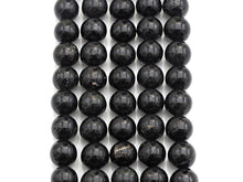 Load image into Gallery viewer, Black Mother of Pearl Beads, 6mm/8mm/10mm/12mm Round Smooth MOP, Shell Beads, Black Beads, 15.5" Full Strand, sku#U618