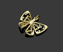 Load image into Gallery viewer, Gold Filled Violet Baguette CZ Micro Pave Butterfly Pendant,14K Gold Filled Butterfly Charm, Necklace Bracelet Pendant,21x15mm,Sku#CP23