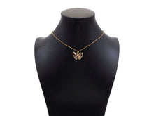 Load image into Gallery viewer, Gold Filled Violet Baguette CZ Micro Pave Butterfly Pendant,14K Gold Filled Butterfly Charm, Necklace Bracelet Pendant,21x15mm,Sku#CP23