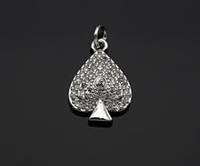Load image into Gallery viewer, CZ Micro Pave Peach Heart Shape Pendant,  12x17mm, sku#F1264C
