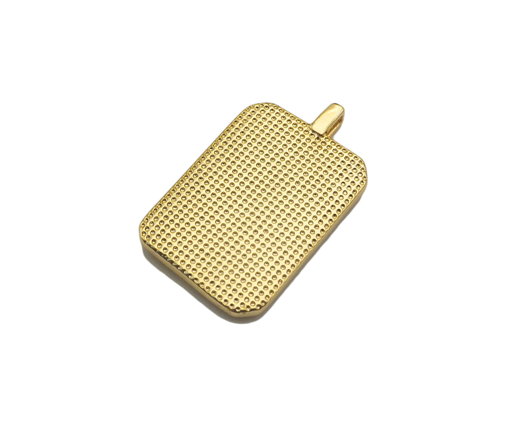 18K Dainty Gold Cross Evil Eye Vigin Mary On Rectangle Charm,Lion Head Medallion Charm, Necklace Bracelet Pendant,16x26mm, Sku#FH150