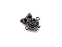 Load image into Gallery viewer, Clorful CZ Micro Pave Owe Connector, Gold/Rose Gold/Silver/Gunmetal plated, mm, Sku#FH108