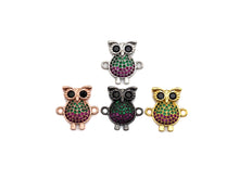Load image into Gallery viewer, Clorful CZ Micro Pave Owe Connector, Gold/Rose Gold/Silver/Gunmetal plated, mm, Sku#FH108