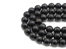 Load image into Gallery viewer, Black Mother of Pearl Beads, 6mm/8mm/10mm/12mm Round Smooth MOP, Shell Beads, Black Beads, 15.5" Full Strand, sku#U618