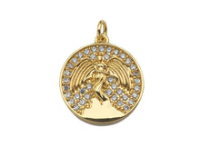 Load image into Gallery viewer, CZ Micro Pave Fairy Angle With Wing charm, sku#L406