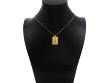 Load image into Gallery viewer, 18K Dainty Gold Cross Evil Eye Vigin Mary On Rectangle Charm,Lion Head Medallion Charm, Necklace Bracelet Pendant,16x26mm, Sku#FH150