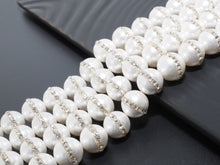 Load image into Gallery viewer, 6mm/8mm/10mm/12mm Round Pearl with rhinestone inlaid, White