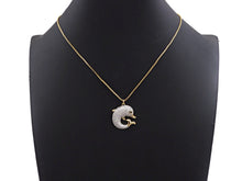 Load image into Gallery viewer, Gold Dolphin Shape CZ Micro Pave Charms,  23x25mm, Sku#F1278C