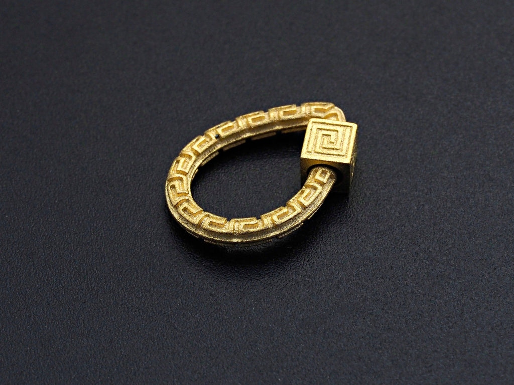 NEW Engraved Teardrop Shape Clasp, CZ Pave Clasp, Gold/Silve