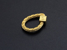 Load image into Gallery viewer, NEW Engraved Teardrop Shape Clasp, CZ Pave Clasp, Gold/Silve