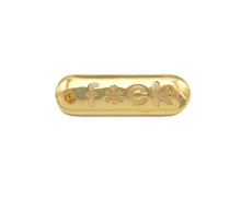 Load image into Gallery viewer, 18k Dainty Gold F*CK On Oval Bar Connector/Pendant, Bracelet Necklace Oval Connector,7x23mm,Sku#L464