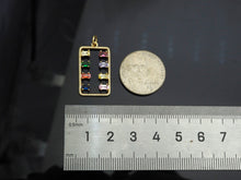 Load image into Gallery viewer, Gold Filled Colorful Baguette CZ Micro Pave Rectangle Shape Pendant, 14K Gold Filled Charm, Necklace Bracelet Charm Pendant,14x25mm,Sku#CP24