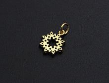 Load image into Gallery viewer, CZ Micro Pave open flower pendant charm, sku#L274