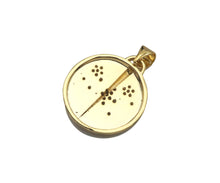 Load image into Gallery viewer, CZ Micro Pave Embossed Blossom Thorn Coin Shape Pendant, 18K Gold Medallion Charm, Necklace Bracelet Charm Pendant,18mm,Sku#FH166