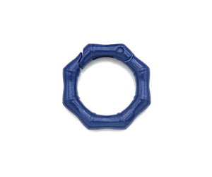Colorful Enamel Bamboo O Ring Spring Clasp, Octagon Easy ope
