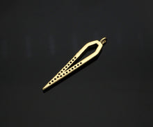 Load image into Gallery viewer, Gold Filled CZ Micro Pave Teardrop Shape Pendant, 14K Gold Filled Charm, Necklace Bracelet Charm Pendant,6x27mm,Sku#CP25