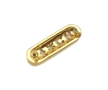 Load image into Gallery viewer, 18k Dainty Gold F*CK On Oval Bar Connector/Pendant, Bracelet Necklace Oval Connector,7x23mm,Sku#L464