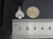 Load image into Gallery viewer, CZ Micro Pave Peach Heart Shape Pendant,  12x17mm, sku#F1264C