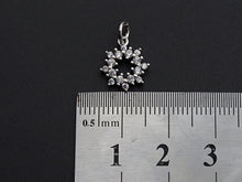 Load image into Gallery viewer, CZ Micro Pave open flower pendant charm, sku#L274