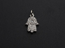 Load image into Gallery viewer, CZ Micro Pave Hamsa Hand charm,sku#L275