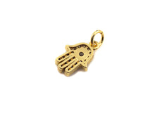 Load image into Gallery viewer, CZ Micro Pave Hamsa Hand charm,sku#L275