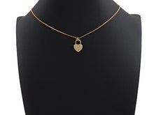 Load image into Gallery viewer, CZ Micro Pave Heart Lock Pendant, Cubic Zirconia Heart Pendant, Gold/Rose Gold/Black Tone pendant, 13x18mm, sku#F1124
