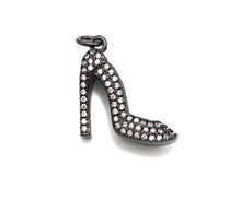 Load image into Gallery viewer, CZ Micro Pave High-heel Shoes Shape Charm/Pendant,  18x17x6mm, sku#F1265C