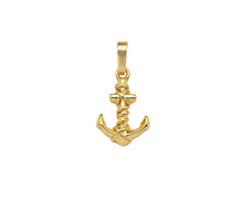 Load image into Gallery viewer, Boat Anchor Shape Pendant/Charm, 18K Gold Charm, Necklace Bracelet Charm Pendant,11x17mm,Sku#FH167