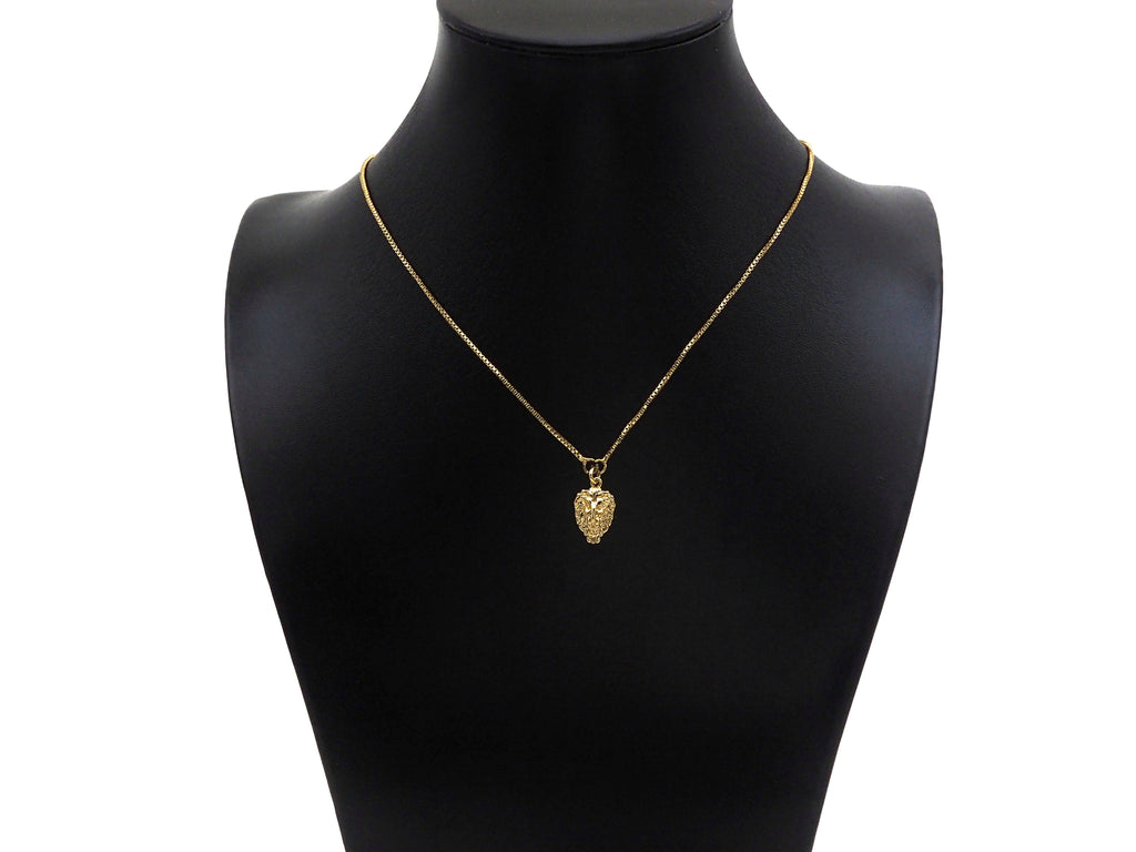 Dianty Embossment Lion Head Shape Pendant/Charm,, Sku#F1368C