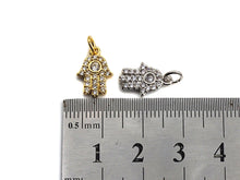 Load image into Gallery viewer, CZ Micro Pave Hamsa Hand charm,sku#L275