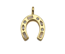 Load image into Gallery viewer, CZ Micro Pave Wishbone Shape Pendant, Cubic Zirconia Horseshoe Shape Charm, sku#L367