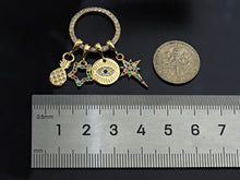 Load image into Gallery viewer, Pave North Star Evil Eye Pineapple Cubic Zirconia, F1197